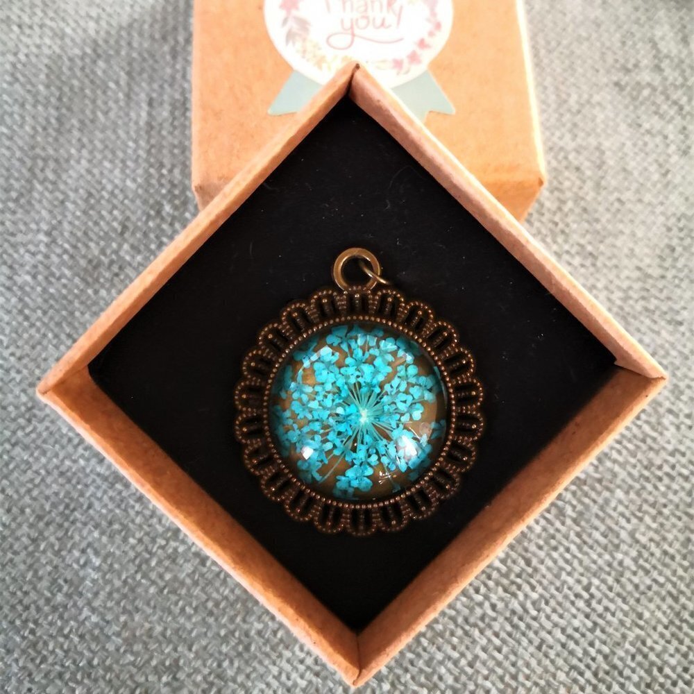 Handβ Made Real Dry Flower Necklace 20''